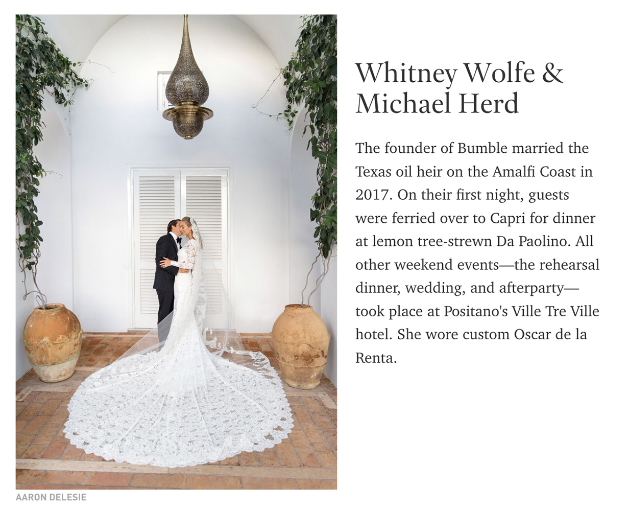 The 50 Greatest Weddings of the 2010s — Town & Country, Sugokuii Events