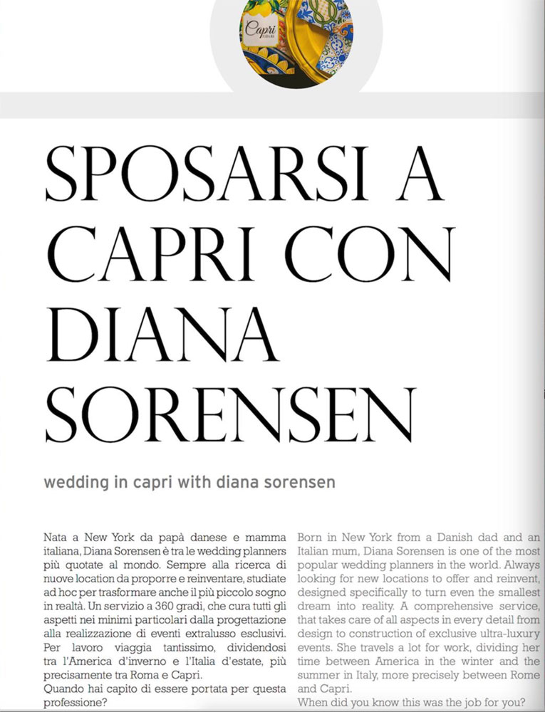 Sposarsi a Capri Con Diana Sorensen — Yacht Capri, Sugokuii Events